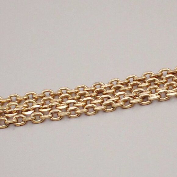 LOUIS VUITTON Logo LV&ME Chain Long Necklace T Motif Gold M61075 Italy 30KB174 - Picture 13 of 14